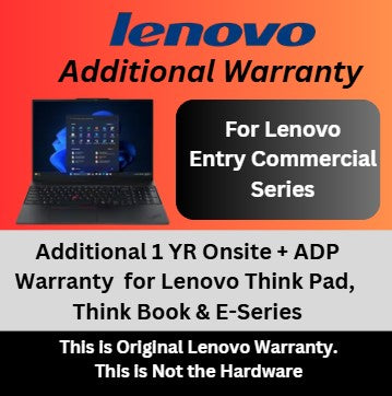 Additional 1 Year Onsite Warranty with ADP for Lenovo Entry Thinkpad, Thinkbook E-Series