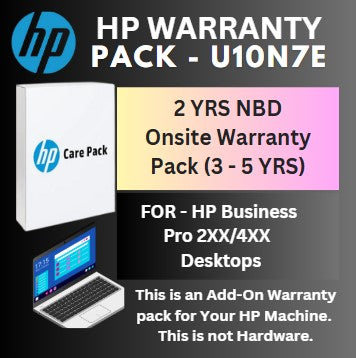 U10N7E-Additional 2 Years NBD Onsite Warranty (3 YR TO 5 YRS) for HP 200/400 Series Desktops