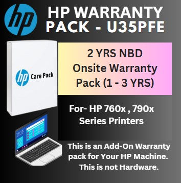 U35PFE-Additional 2 Years NBD Onsite Warranty (1 YR TO 3 YRS) for HP Smart Tank 760x-790x-Printers