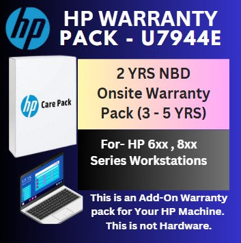 U7944E-Additional 2 Years NBD Onsite Warranty (3 YR TO 5 YRS) for HP 600/800 Series Workstations