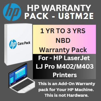 U8TM2E-1 Year to 3 Years (2 Yrs NBD) HP LaserJet LJ Pro M402/M403 Printers