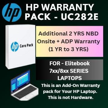 UC282E-Additional 2 Years NBD Onsite Warranty with ADP for HP Elitebook Laptops (Total-3 Years)