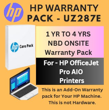 UZ287E-1 Year to 5 Years (4 Yrs Onsite) for HP Office Jet Pro 9xxx AIO Printers