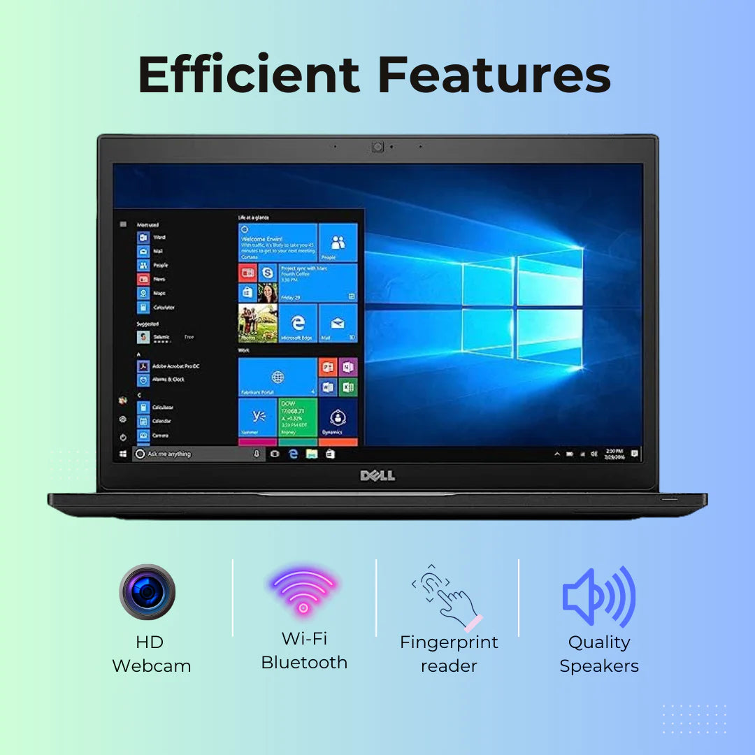(Refurbished) Dell Latitude 7490 14" Laptop Intel Core i7 8th Gen 16GB RAM 512GB SSD Win 10 Pro
