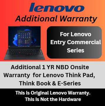 Additional 1 Year NBD Onsite Warranty for Lenovo Entry Thinkpad, Thinkbook E-Series