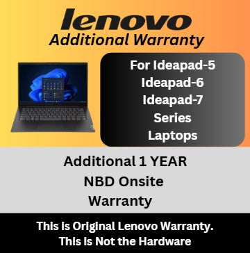 Lenovo Ideapad 5/6/7 Series Laptops-Extended Warranty-1 Year Onsite