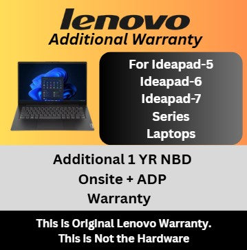 Lenovo Ideapad 5/6/7 Series Extended Warranty-1 Year Onsite + ADP