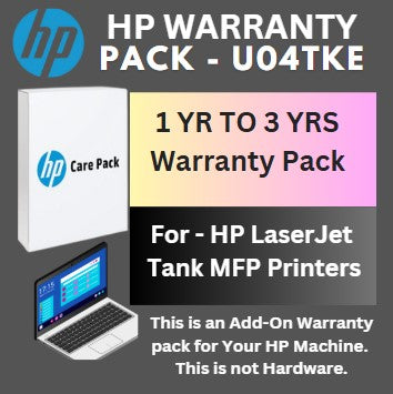 U04TKE-1 Year to 3 Years (2 Yrs NBD) HP LaserJet Tank MFP Printers