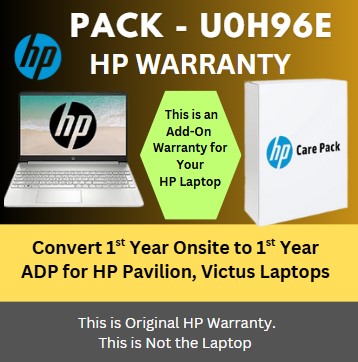 U0H96E-Convert 1 year Onsite to 1 Year Accidental Damage Warranty for HP Pavilion Victus Laptops
