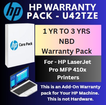 U42TZE-1 Year to 3 Years (2 Yrs NBD) for HP LaserJet Pro MFP 410x Printers