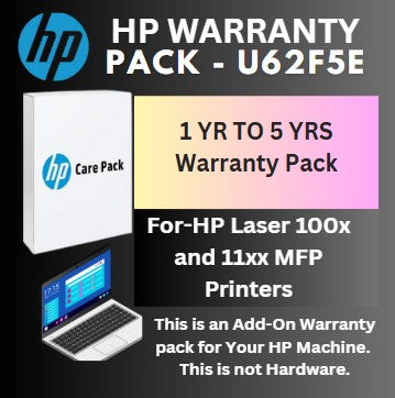 U62F5E-1 Year to 5 Years (4 Yrs Onsite) for HP Laser 100x and 11xx MFP Printers