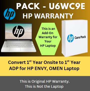 U6WC9E-Convert 1 year Onsite to 1 Year Accidental Damage Warranty for HP Envy Omen Laptops