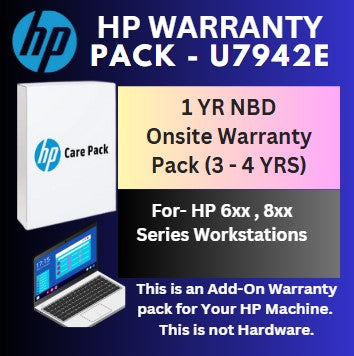 U7942E-Additional 1 Year NBD Onsite Warranty (3 YR TO 4 YRS) for HP 600/800 Series Workstations