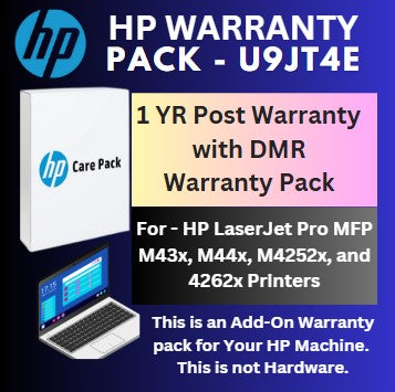 U9JT4E-1 Year to 3 Years (2 Yrs NBD) with DMR for HP Laserjet M43x M44x M4252x M4262x MFP Printers