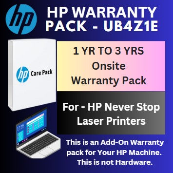 UB4Z1E-1 Year to 3 Years (2 Yrs Onsite) for HP Neverstop Laser 1xxx Series Printers