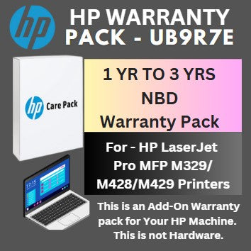 UB9R7E-1 Year to 3 Years (2 Yrs NBD) HP LaserJet Pro MFP M428dw,M429dw,M328dn,M329dn,Printers
