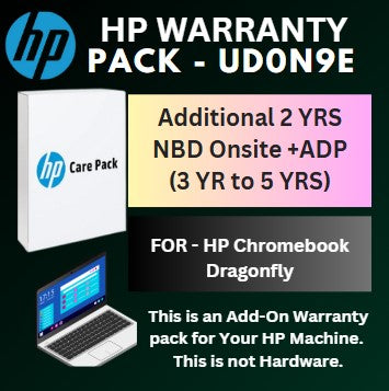 UD0N9E-Additional 2 Years NBD Onsite Warranty with ADP (3 YR TO 5 YRS) for HP Chromebook Dragonfly