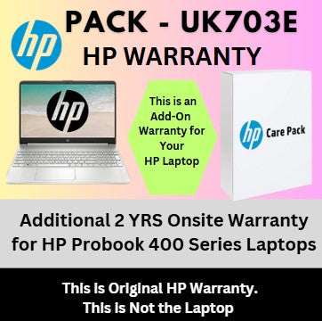 UK703E-Additional 2 Years NBD Onsite Warranty for HP Probook 400 Series Laptops
