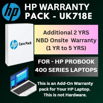 UK718E-Additional 4 Years NBD Onsite Warranty for HP Probook 400 Series Laptops