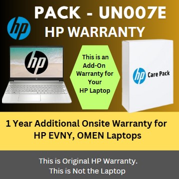 
UN007E-1 Year Additional Warranty Extension for HP Envy, Omen Laptops
